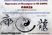 Prochaine rentrée formation QI GONG à PARIS les 18-19 octobre 2025